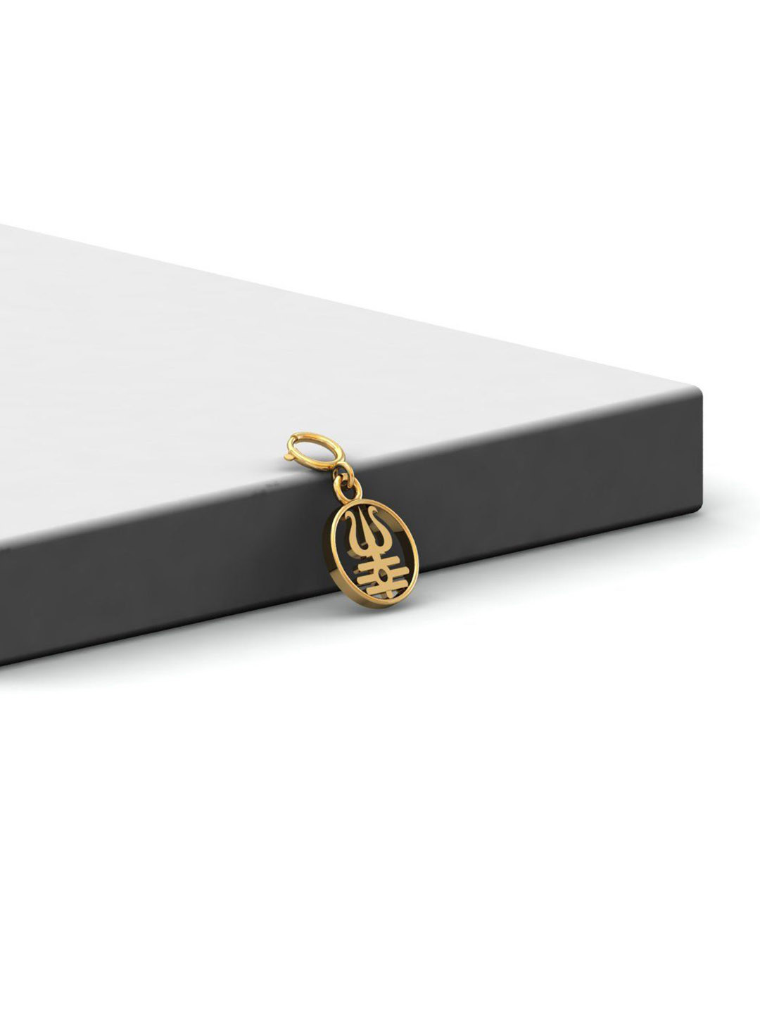 

KUBERBOX 18KT Trishul Tripundra Pendant Gold