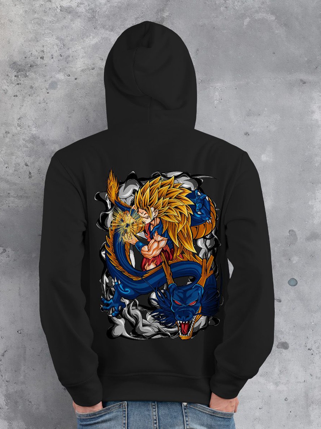 

fanideaz Anime Printed Hooded Sweatshirt, Black