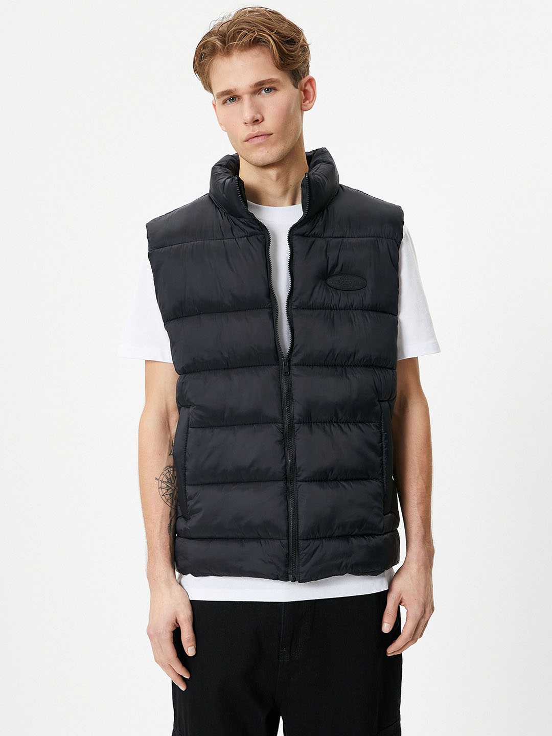 

Koton Mock Collar Padded Jacket, Black