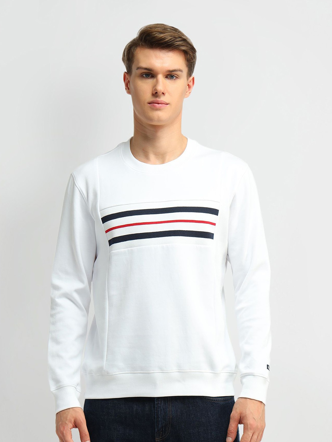 

Arrow Sport Men Striped Sweatshirt, White