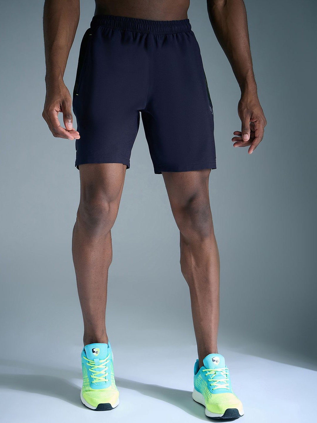 

SG Men Printed Sports Shorts, Navy blue