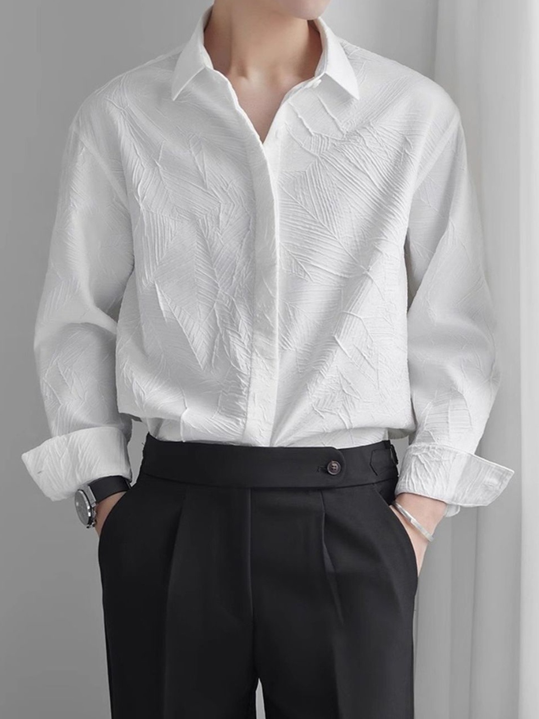 

StyleCast x Revolte Men Opaque Casual Shirt, White