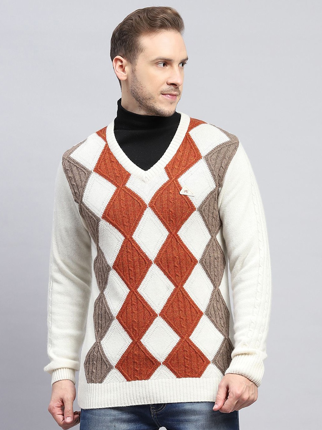 

Monte Carlo Men Woollen Pullover, Off white