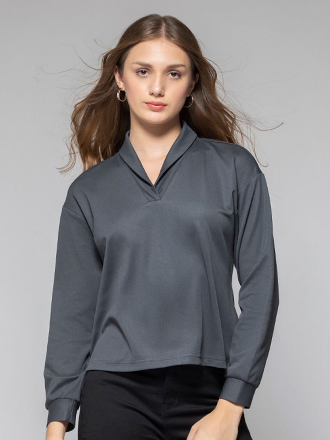 

SHAYE Women Sweatshirt, Grey