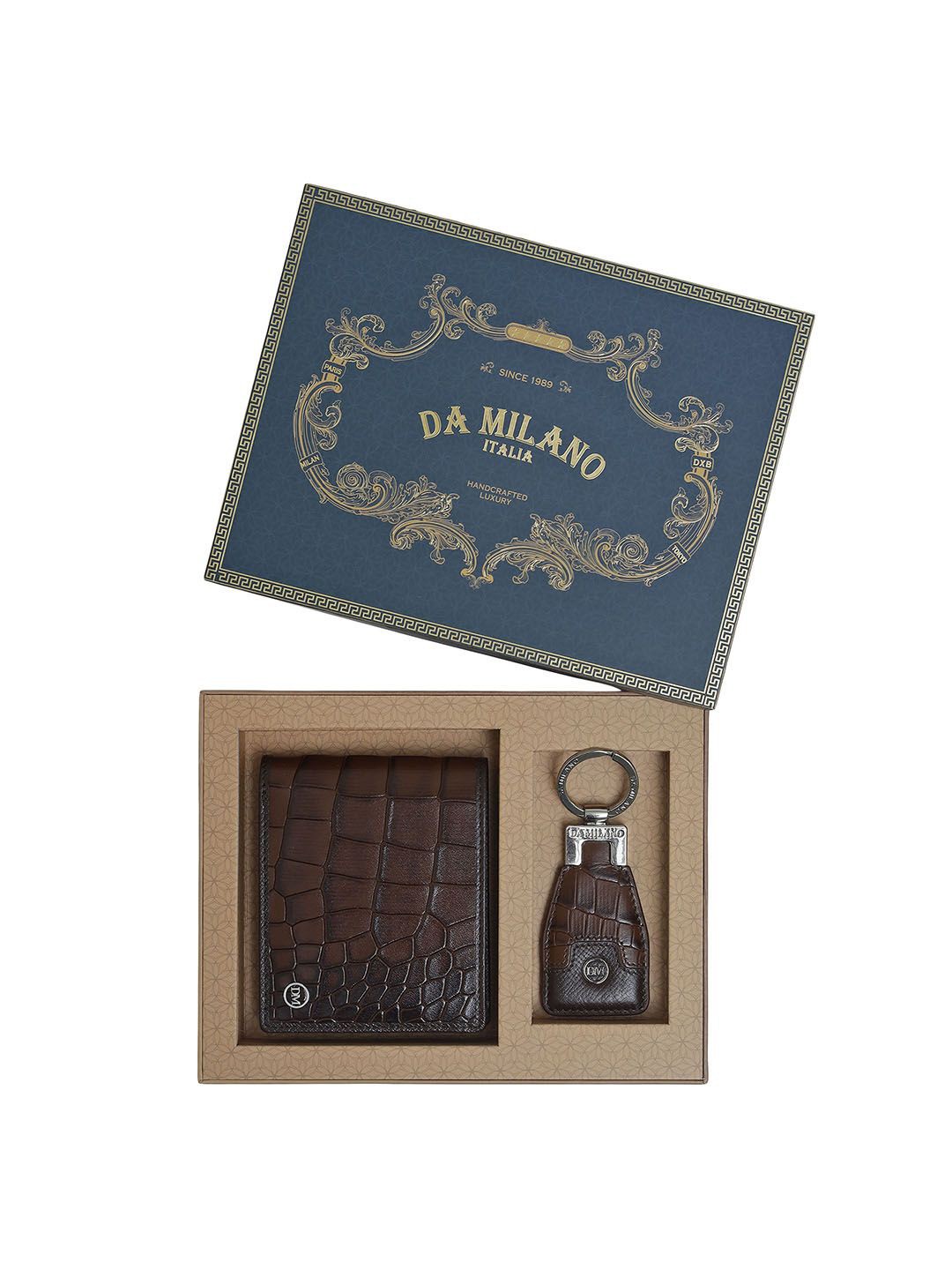 

Da Milano Unisex Accessory Gift Set of, Brown