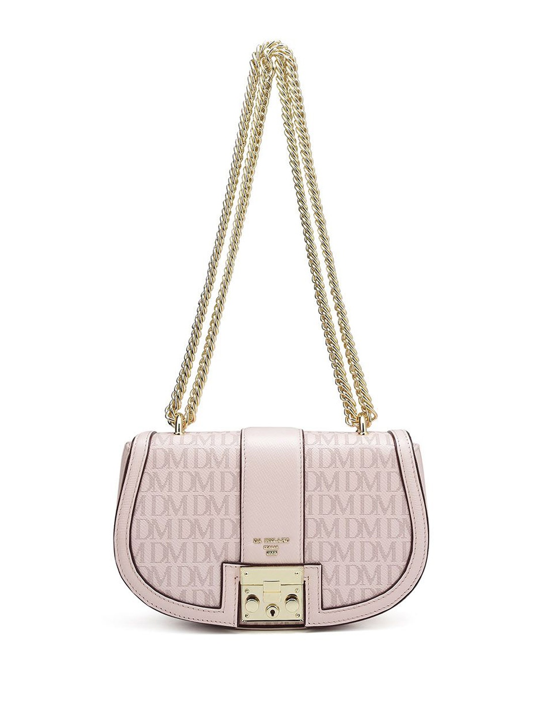 

Da Milano Women Typography Printed Shopper Leather Shoulder Bag, Pink