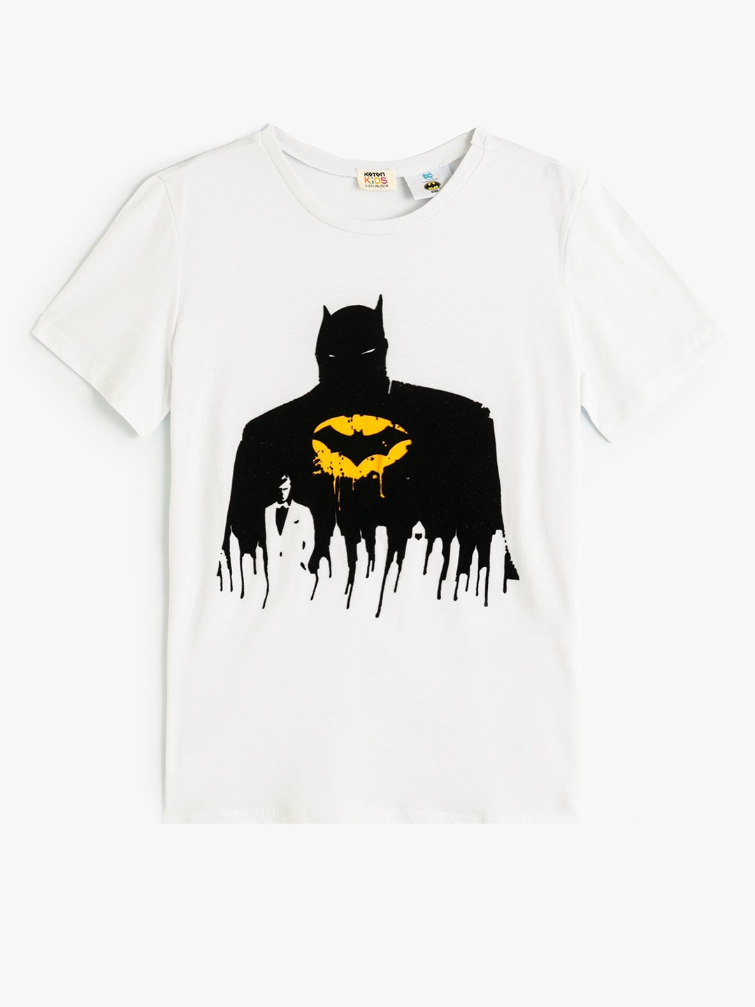 

Koton Boys Batman Graphic Printed Round Neck Cotton T-shirt, White