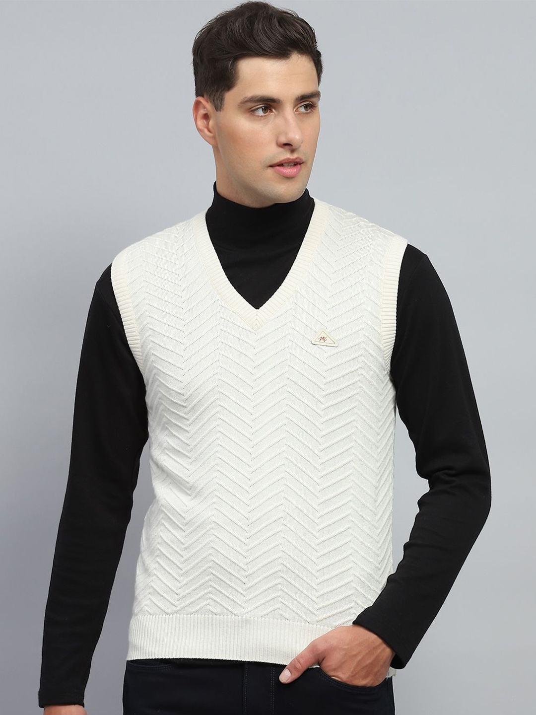 

Monte Carlo Men Woollen Pullover, White