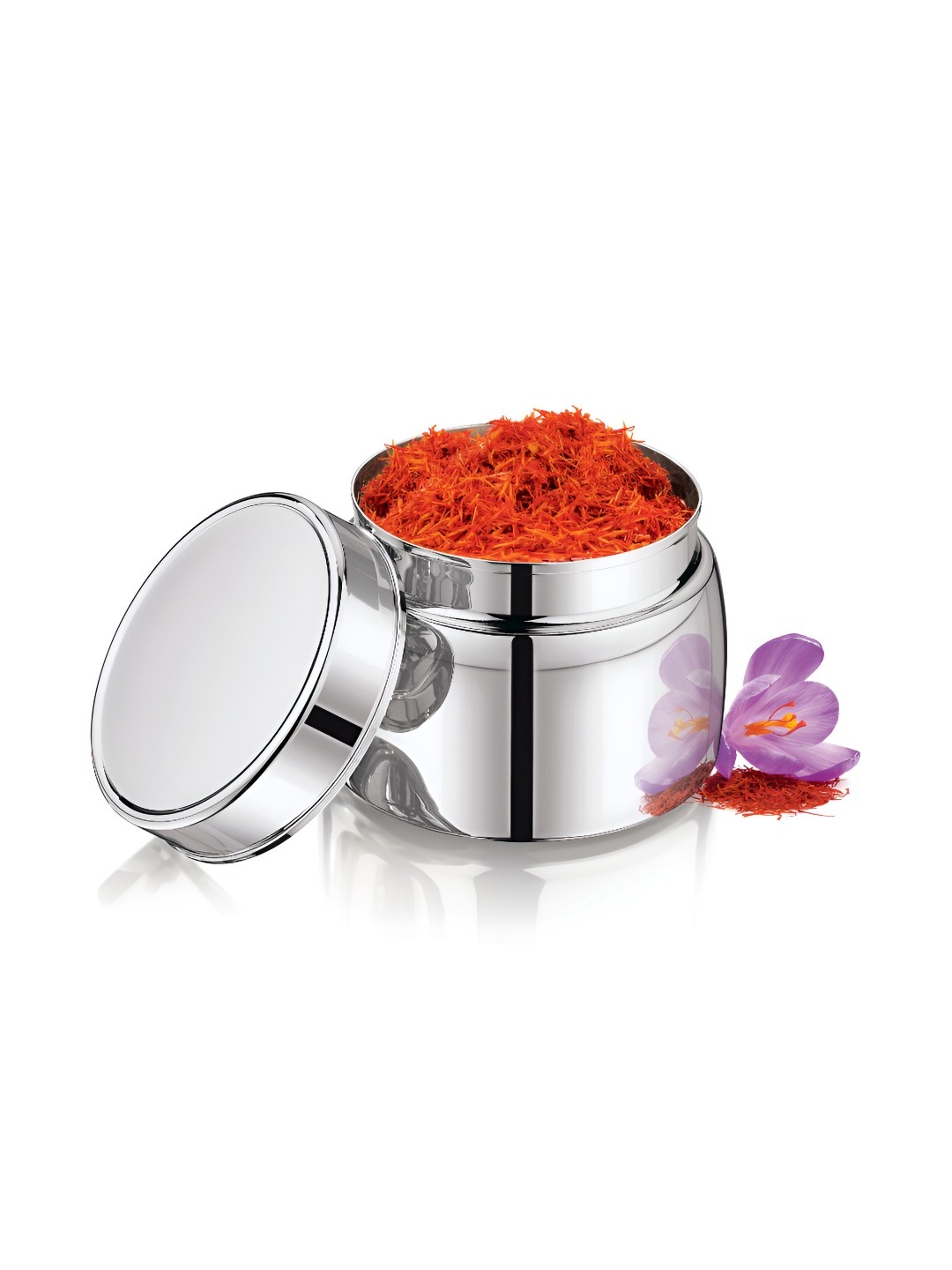 

MUKTI Silver-Toned Stainless Steel Dishwasher Safe Canister Container 550ml