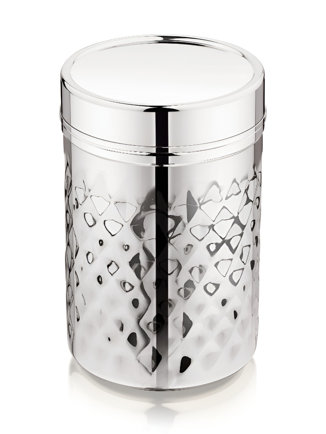 

MUKTI Silver-Toned Stainless Steel Dishwasher Safe Canister Container 1.5L