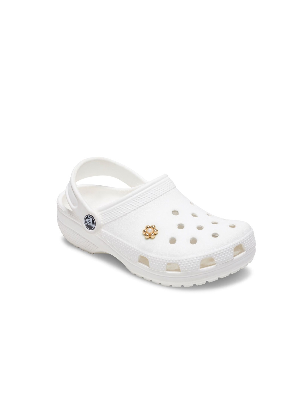 

Crocs Out Tiny Unisex White Flower GoldPearl Charms Jibbitz