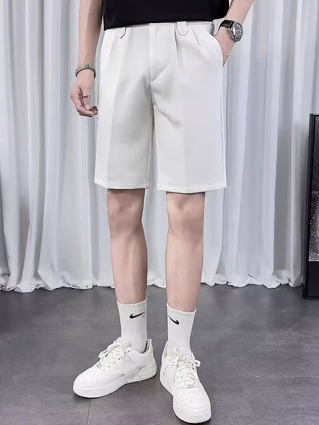 

StyleCast x Revolte Men Shorts, White