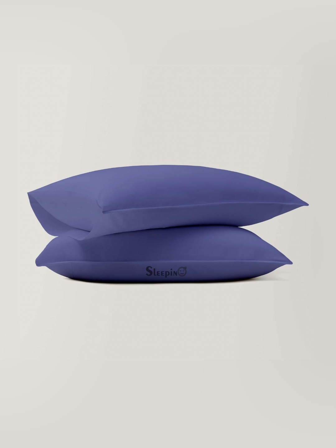 

Sleepino Blue 2 Pieces Solid Pure Cotton Rectangle Pillow Covers