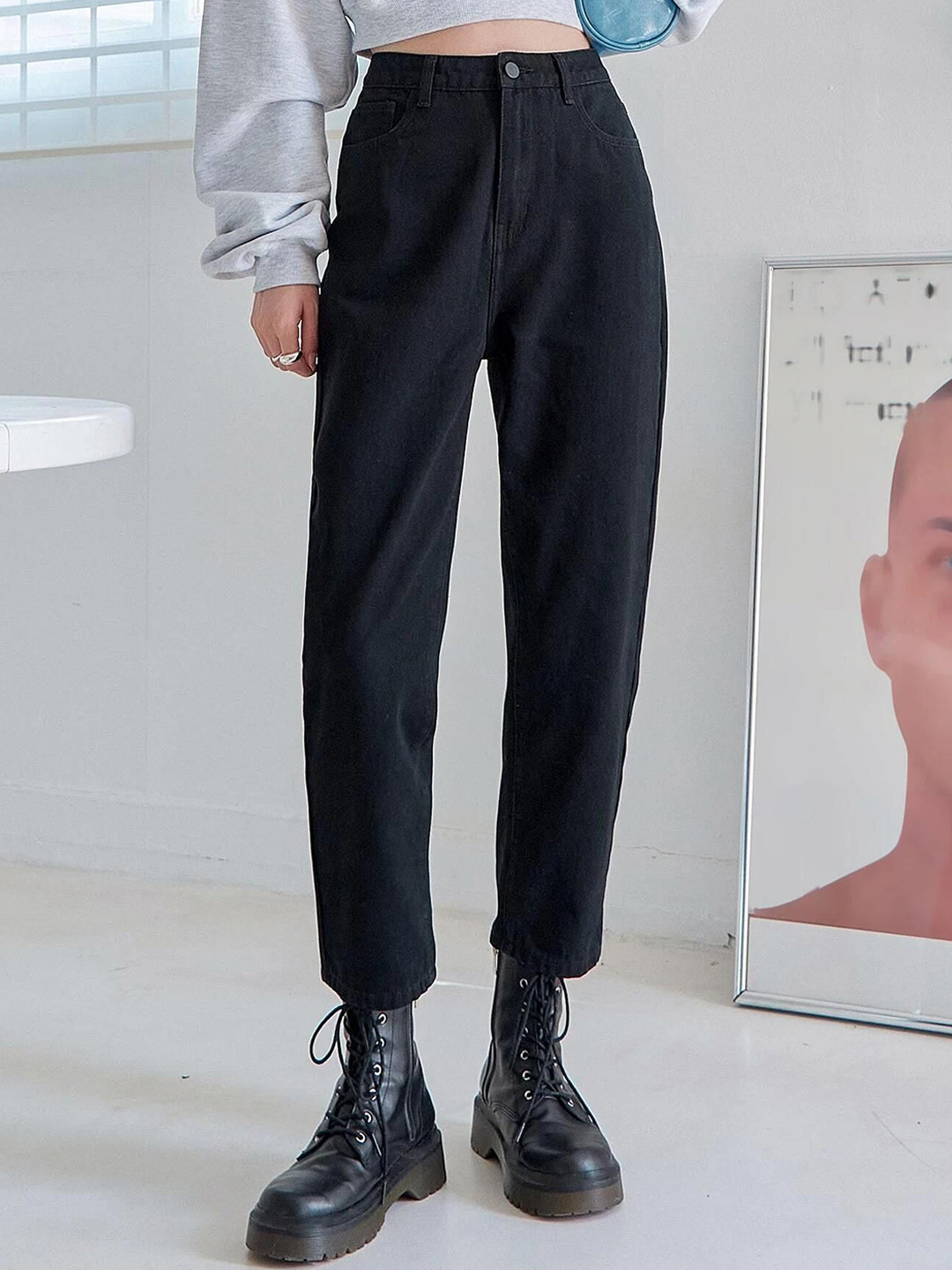 

Kotty Women High-Rise Stretchable Jeans, Black