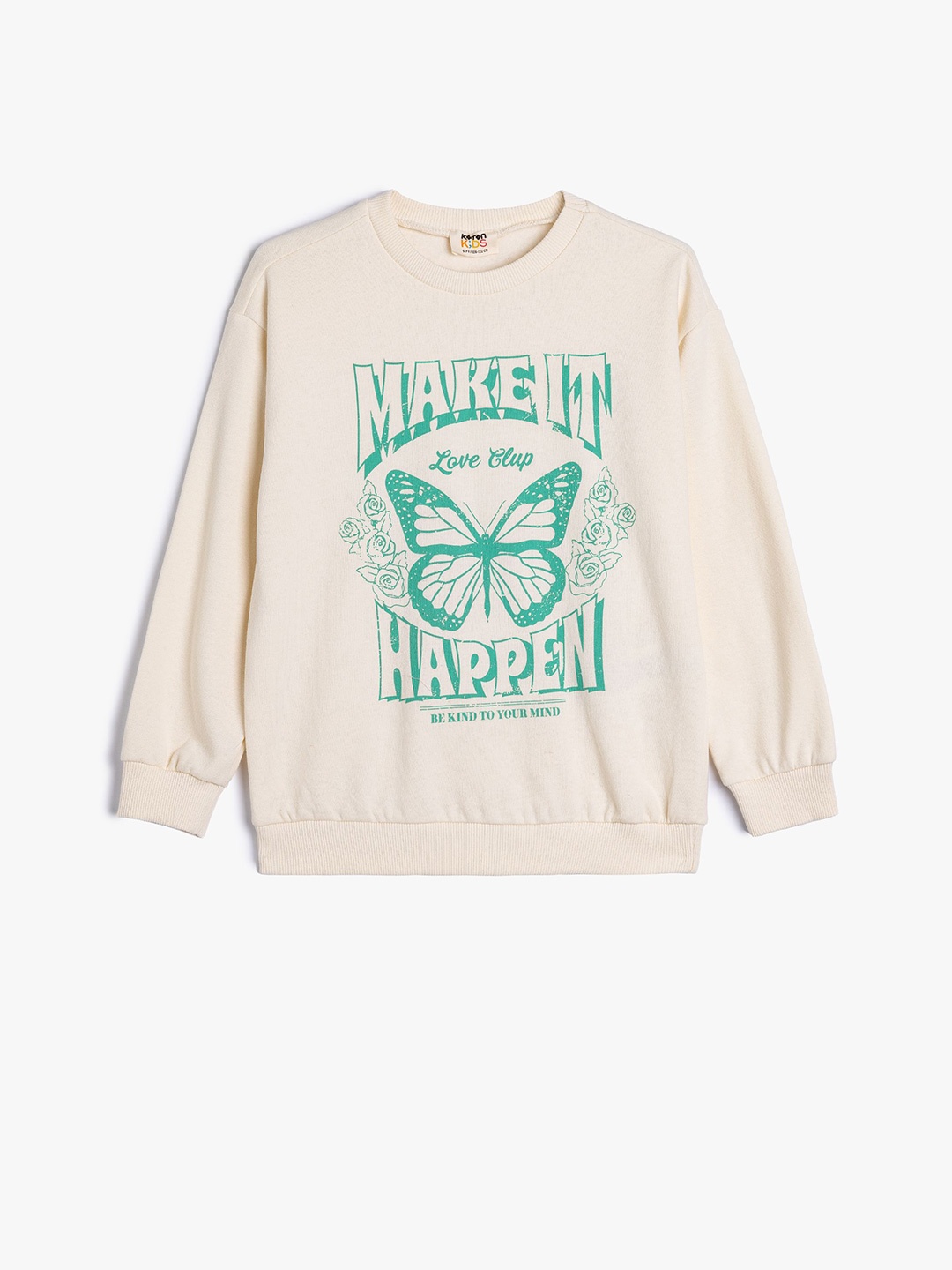 

Koton Girls Printed Sweatshirt, Beige