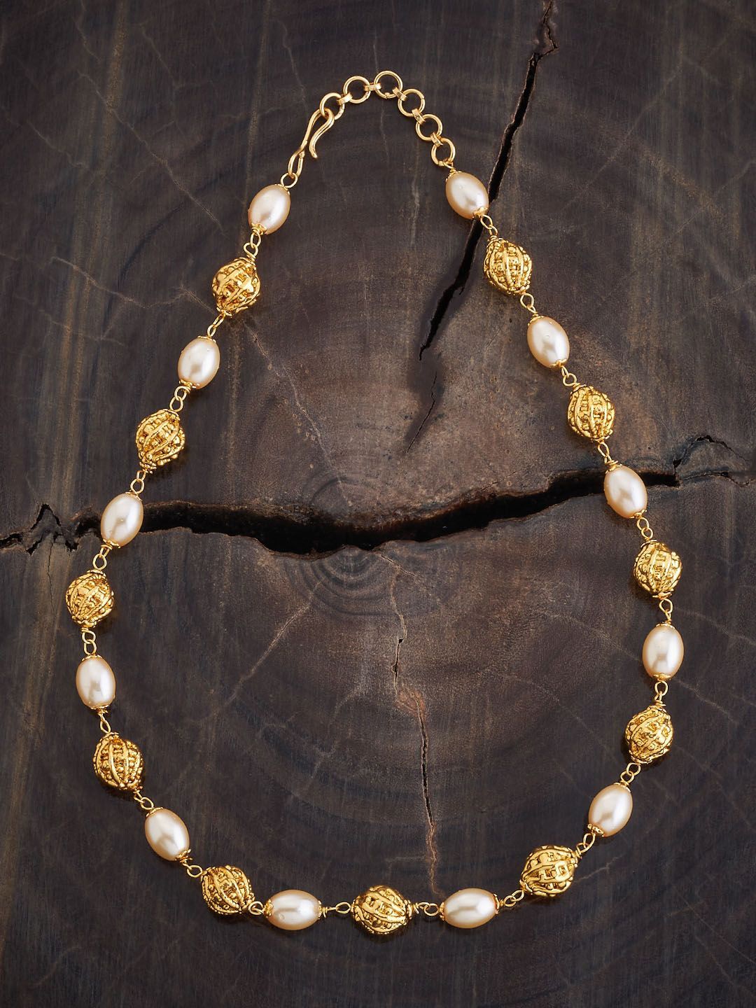 

Kushal's Fashion Jewellery Gold-Plated Beaded Antique Chain