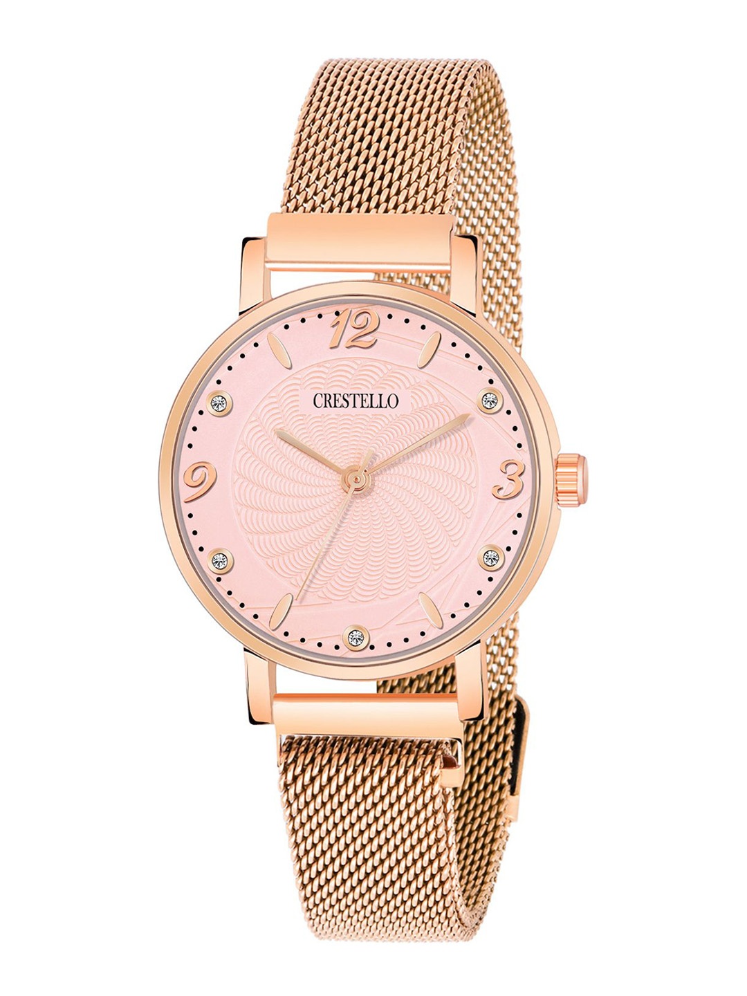 

CRESTELLO Women Dial & Straps Analogue Watch CR-RG146-PNK, Rose gold