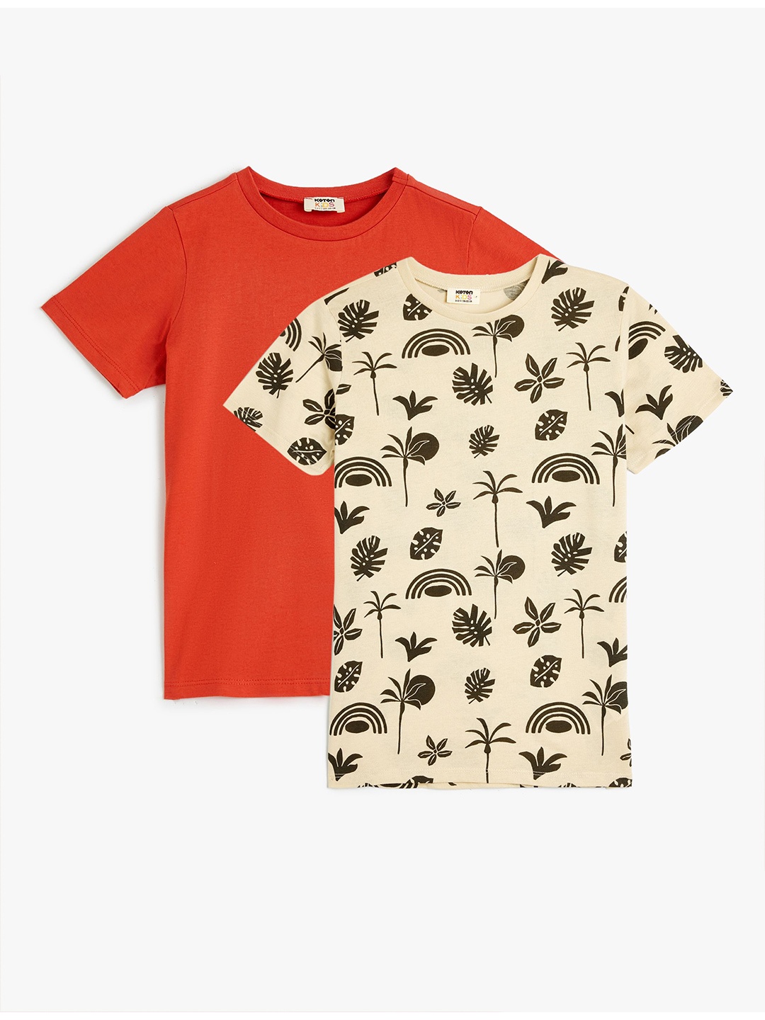 

Koton Boys Pack Of 2 Printed Cotton T-Shirts, Orange
