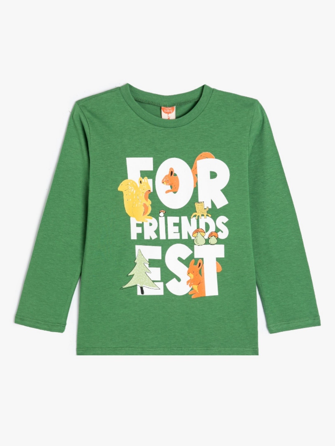 

Koton Boys Graphic Printed Round Neck Cotton T-shirt, Green