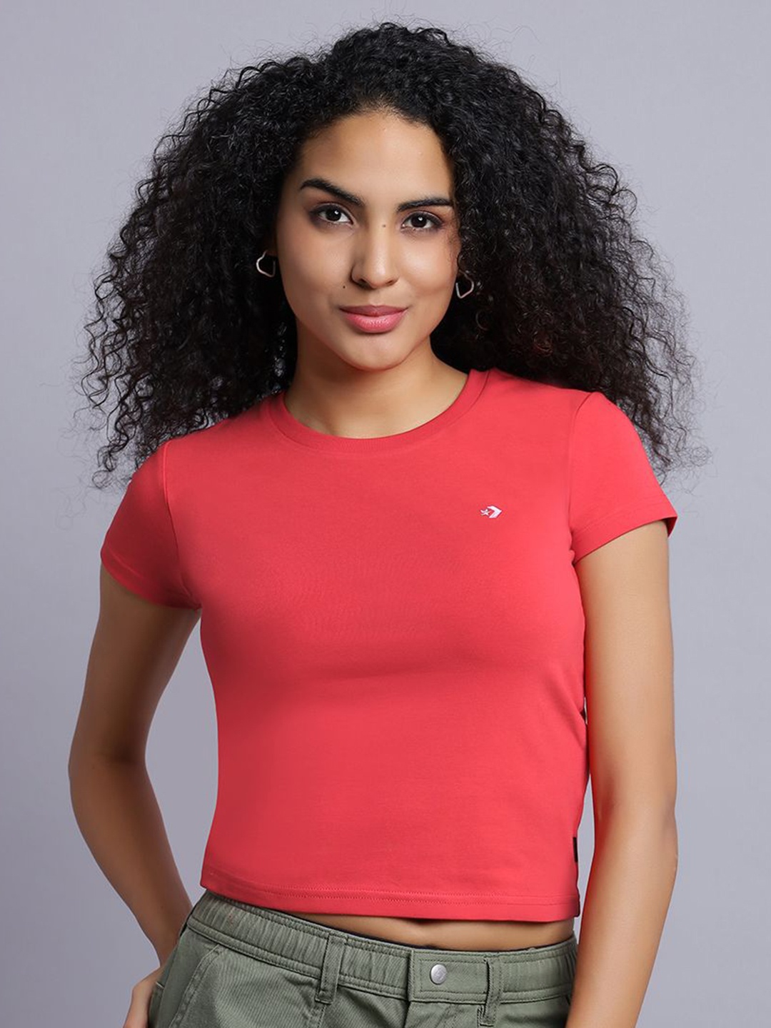 

Converse Women Cropped T-Shirt, Red