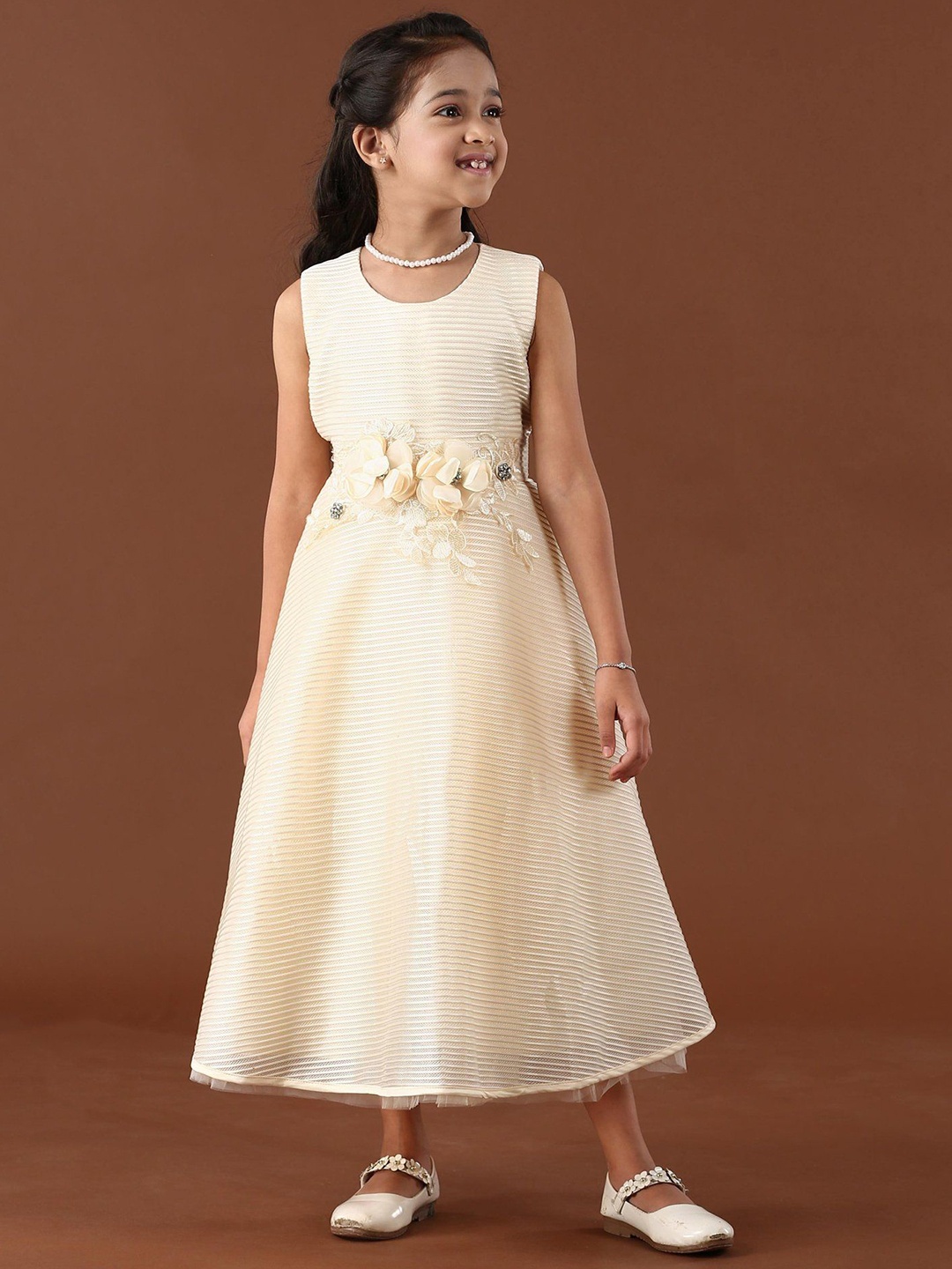 

Mark & Mia Girls Fit & Flare Midi Dress, Cream