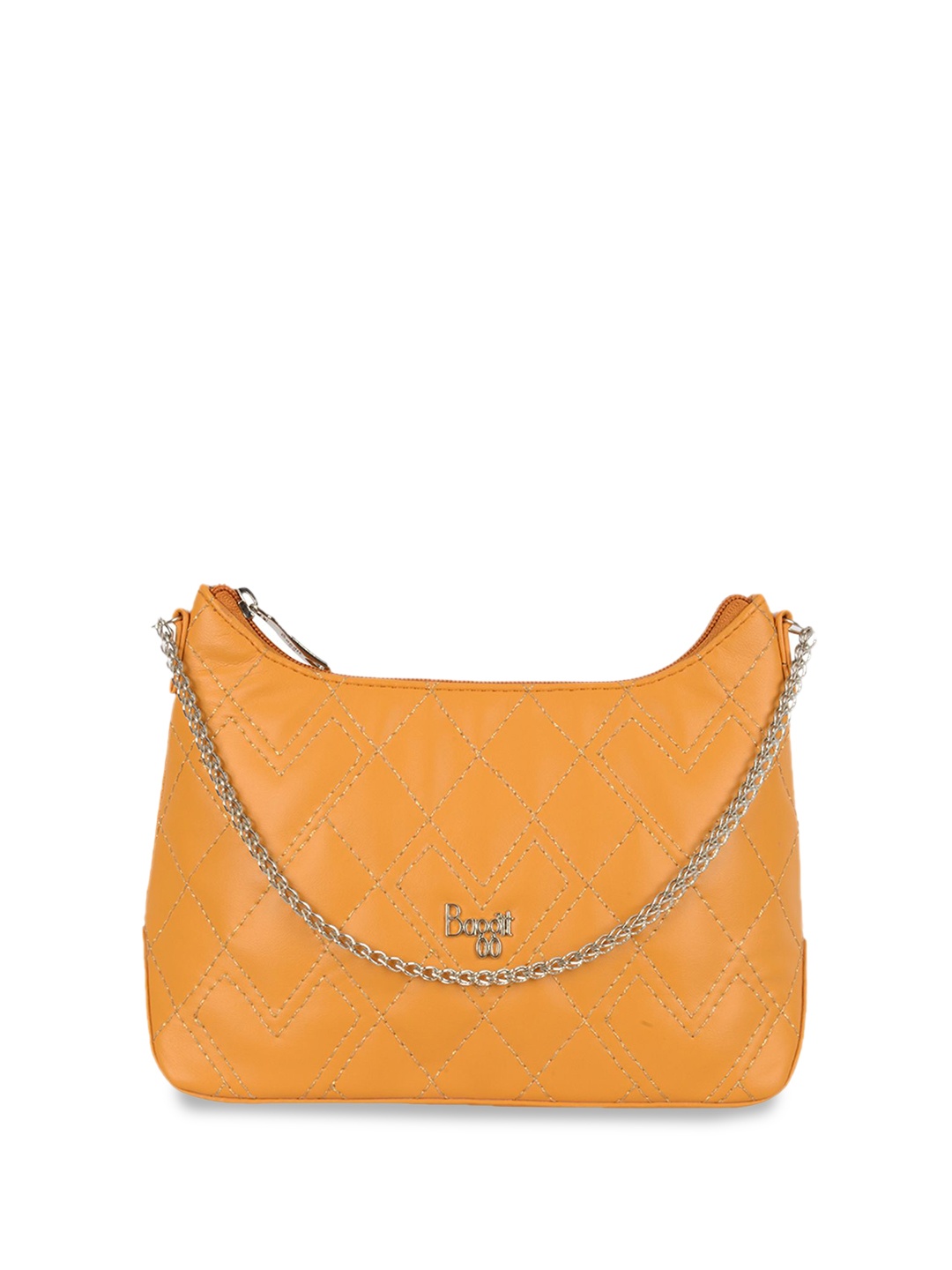 

Baggit Women Textured Structured Handheld Bag, Yellow