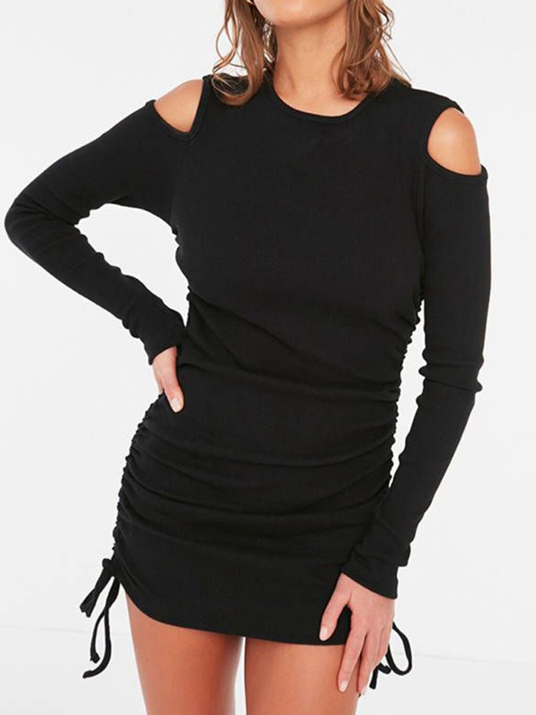 

HERE&NOW Women Bodycon Mini Dress, Black
