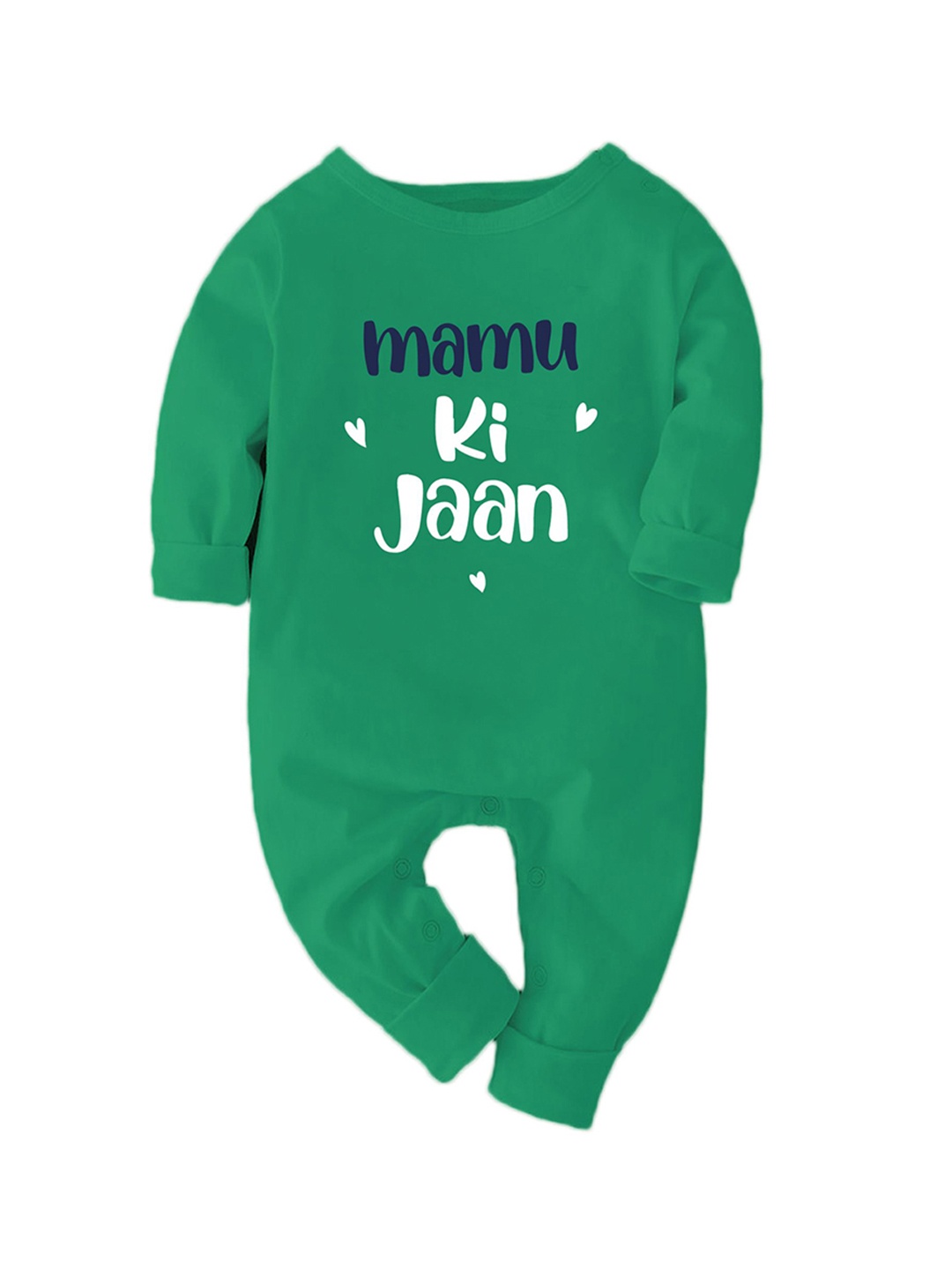 

Zeezeezoo Infants Mamu ki Jaan Printed Pure Cotton Romper, Green