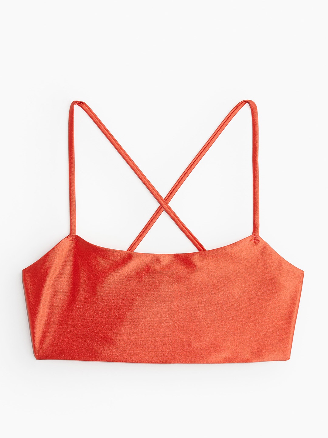 

H&M Women Tie-Detail Bikini Balconette Top, Red