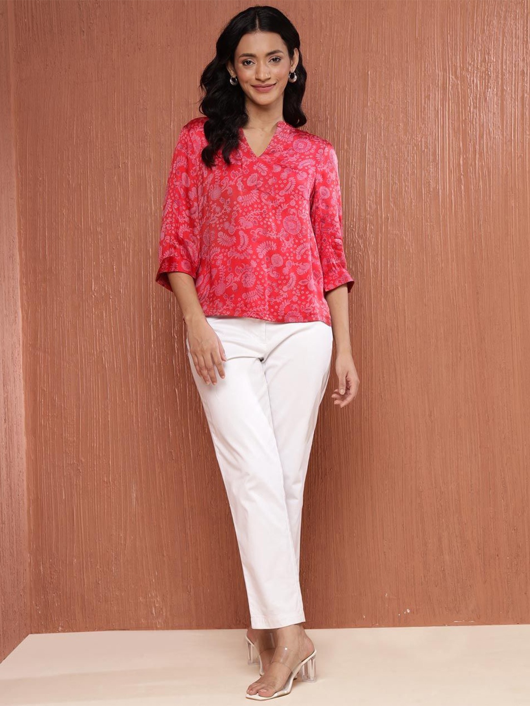 

Fabindia Floral Print Top, Fuchsia