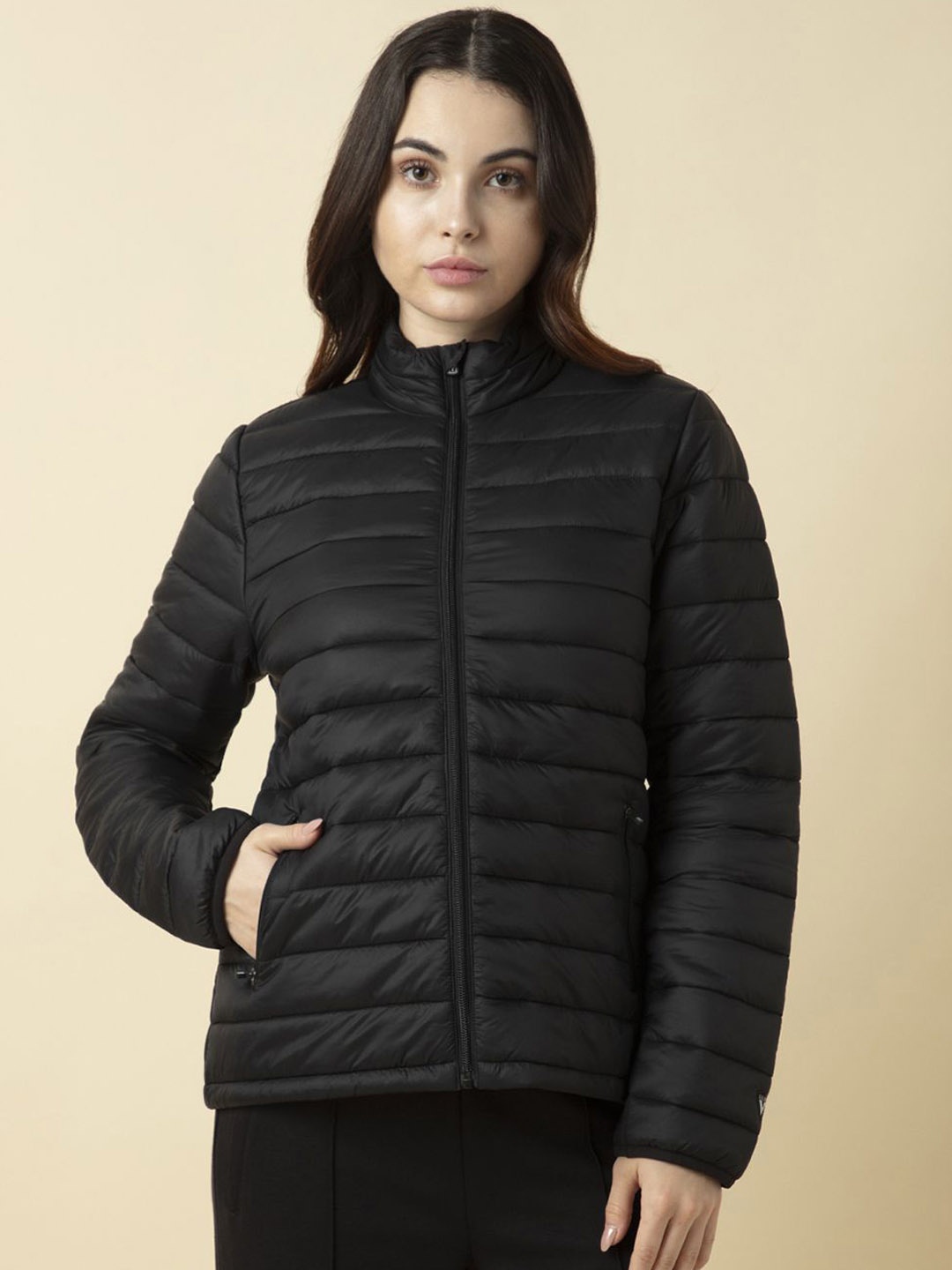 

Van Heusen Women Full Sleeves Puffer Jacket, Black