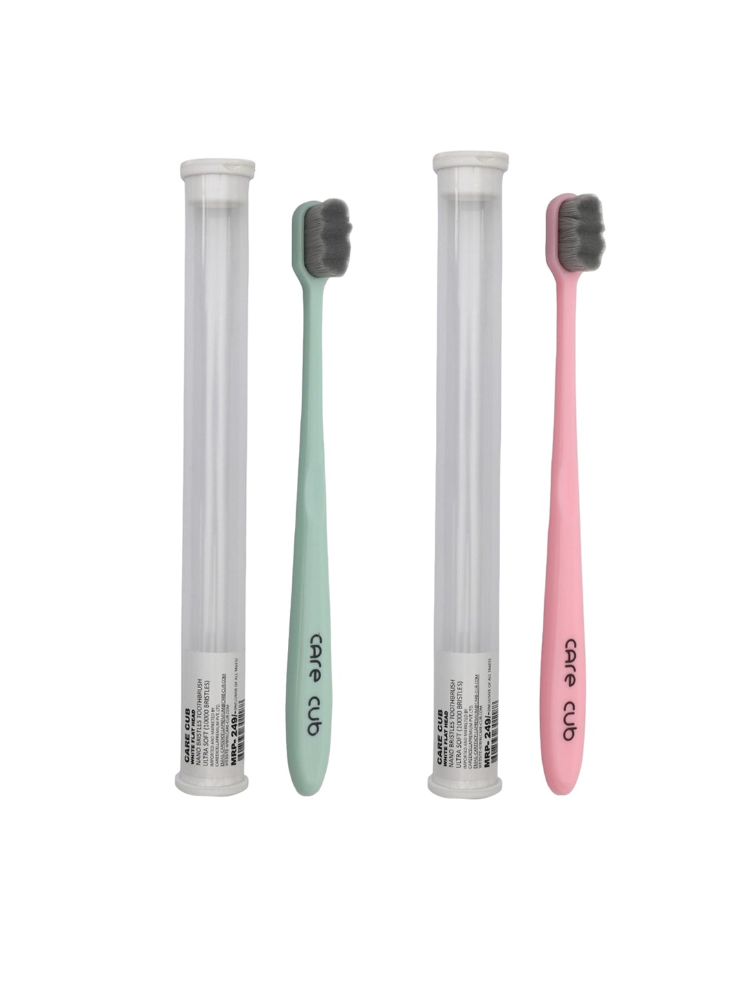 

CARE CUB Set Of 2 ZigZag Ultra Soft Toothbrush, Green