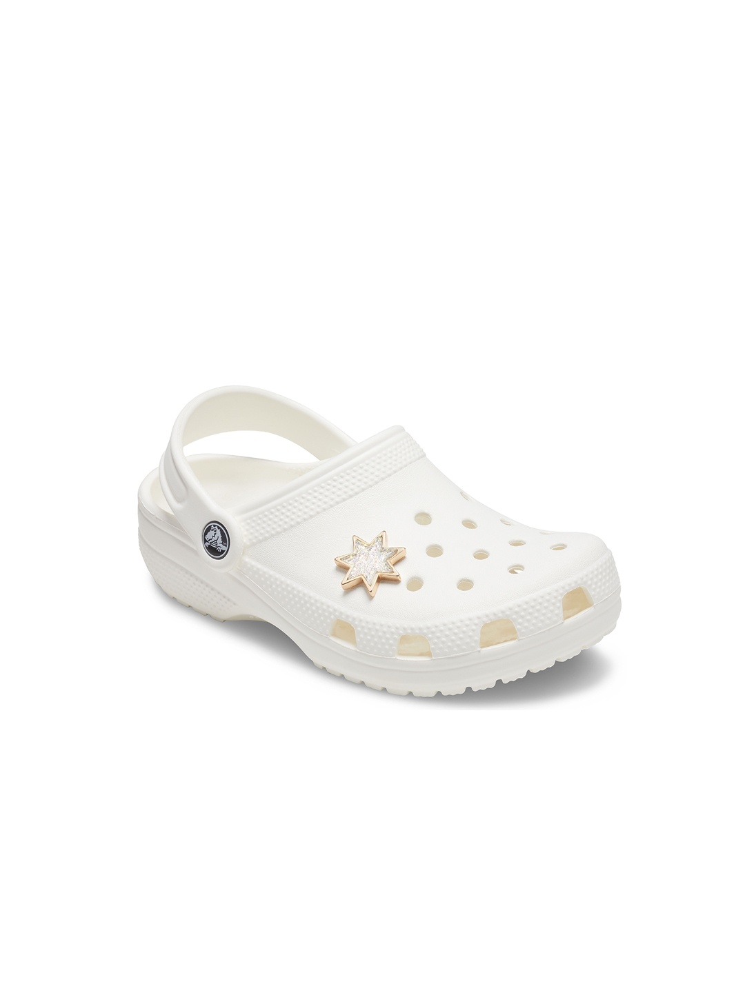 

Crocs Unisex Sparkly Glitter Star Shoe Charm Jibbitz, Beige