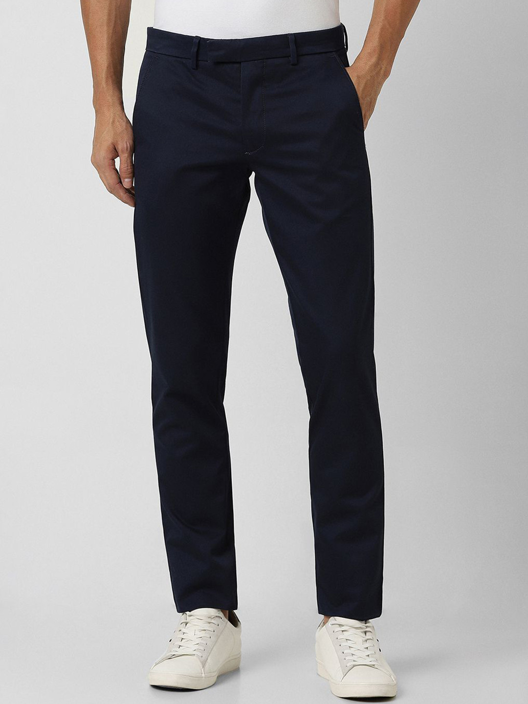 

Van Heusen Sport Men Cotton Slim Fit Casual Trousers, Navy blue