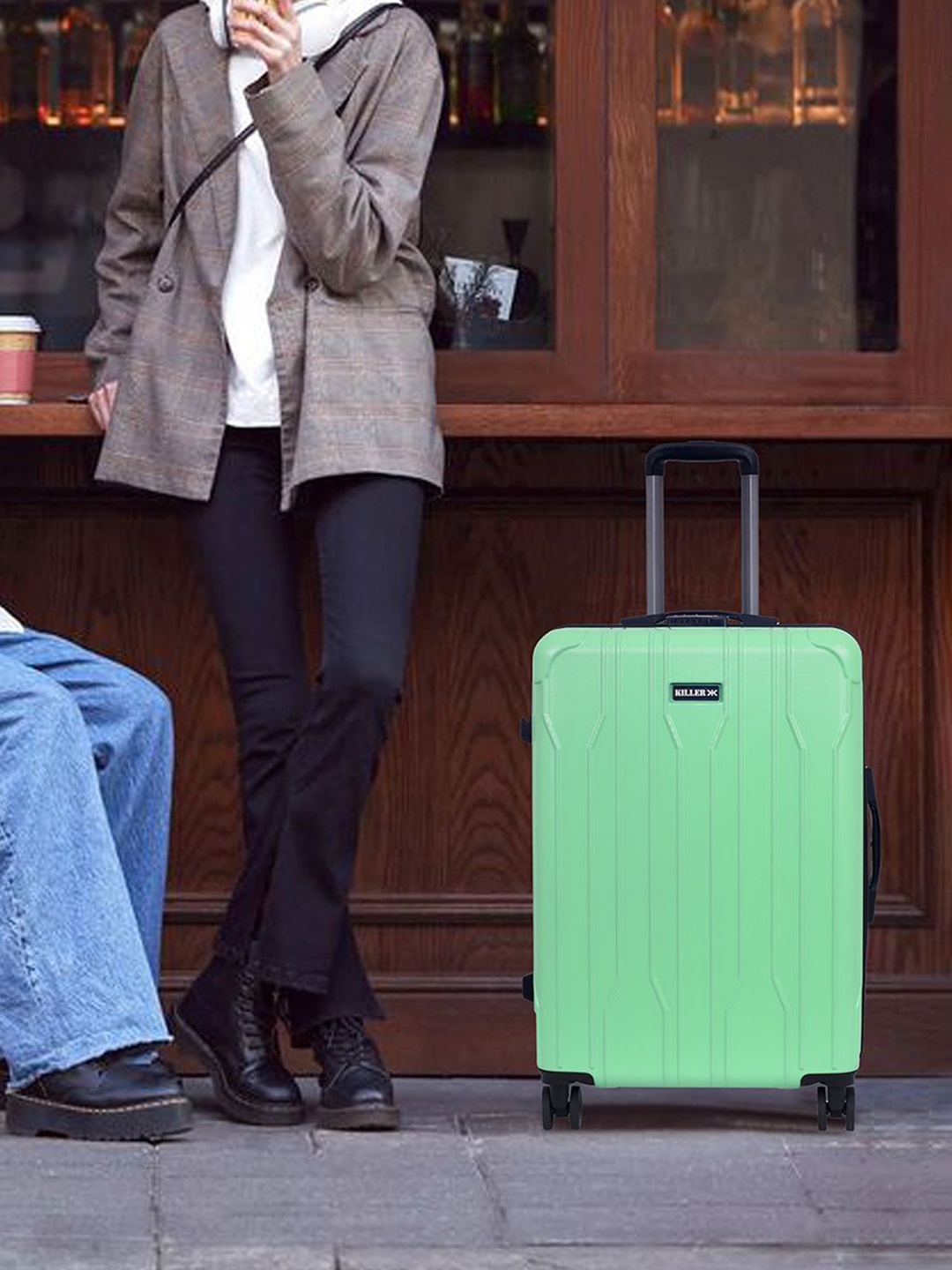 

Killer Hard Sided Large Trolley Bag, Green