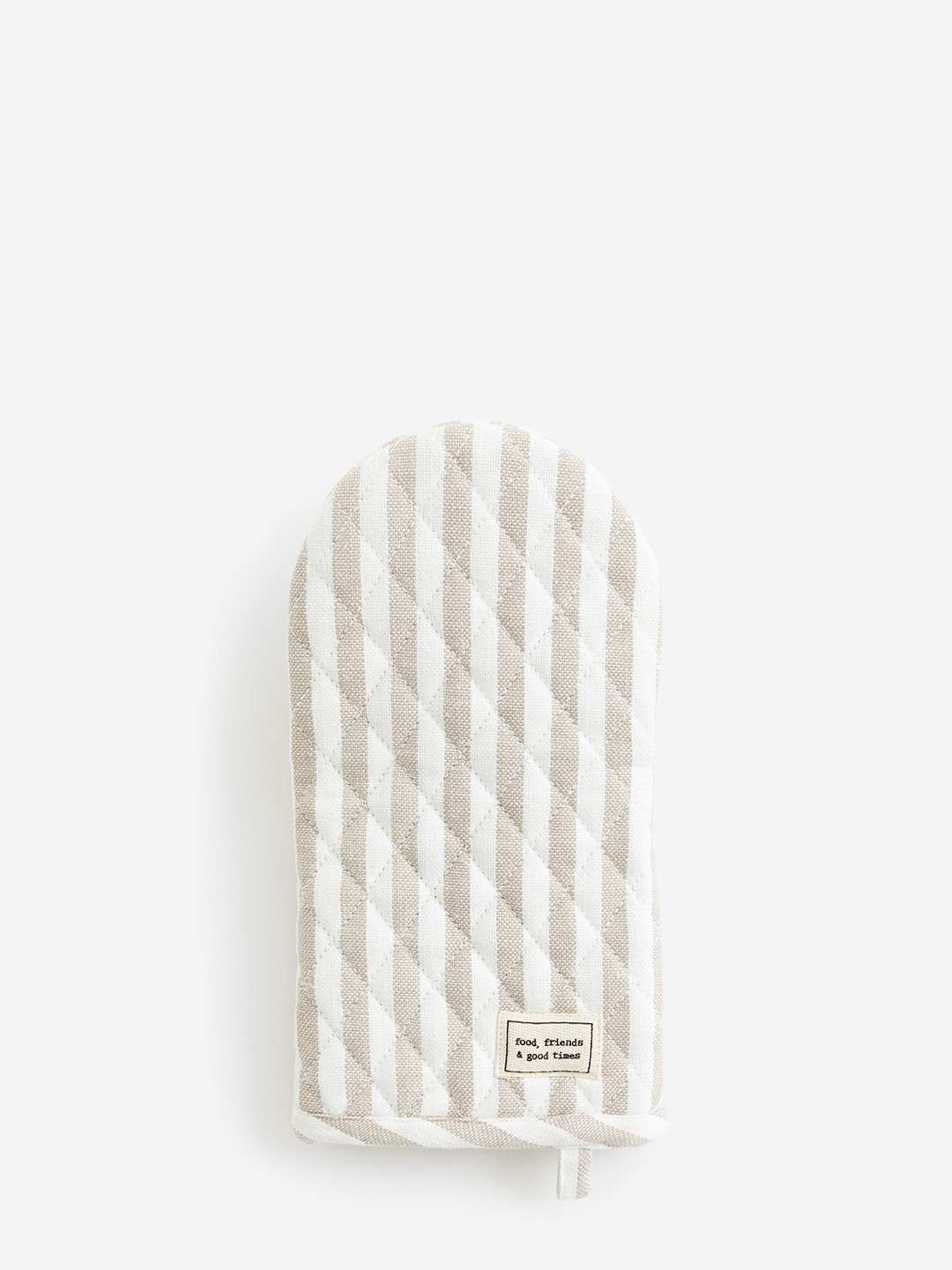 

H&M White & Beige Striped Oven Glove