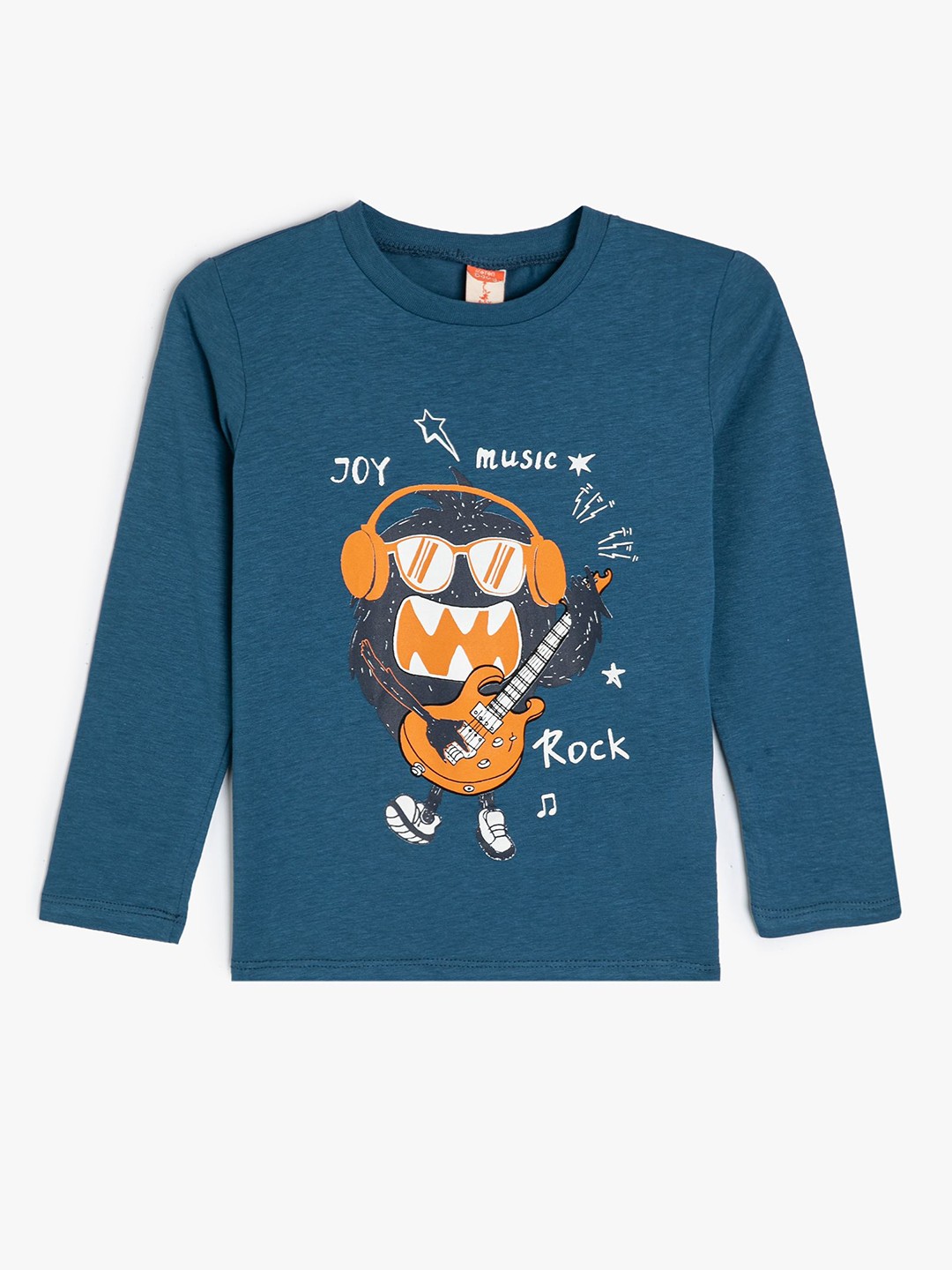 

Koton Boys Graphic Printed Round Neck Cotton T-shirt, Blue