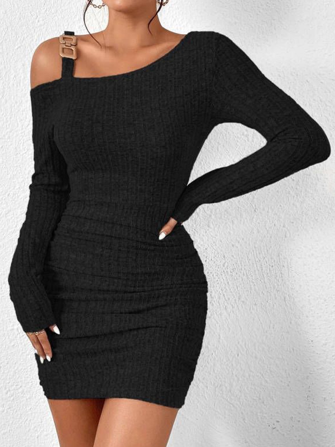 

HERE&NOW Women Bodycon Mini Dress, Black