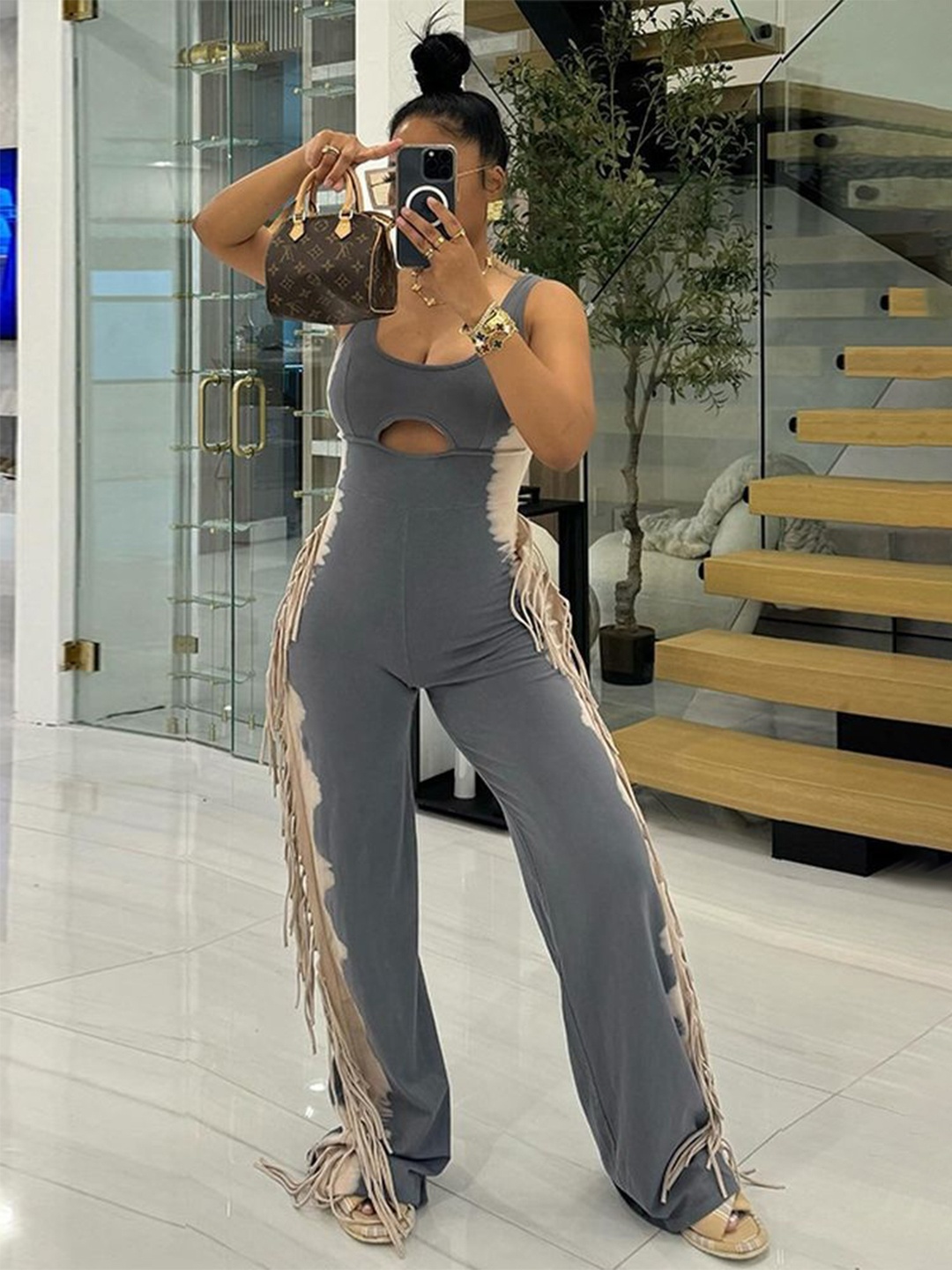 

LULU & SKY Basic Jumpsuit, Grey