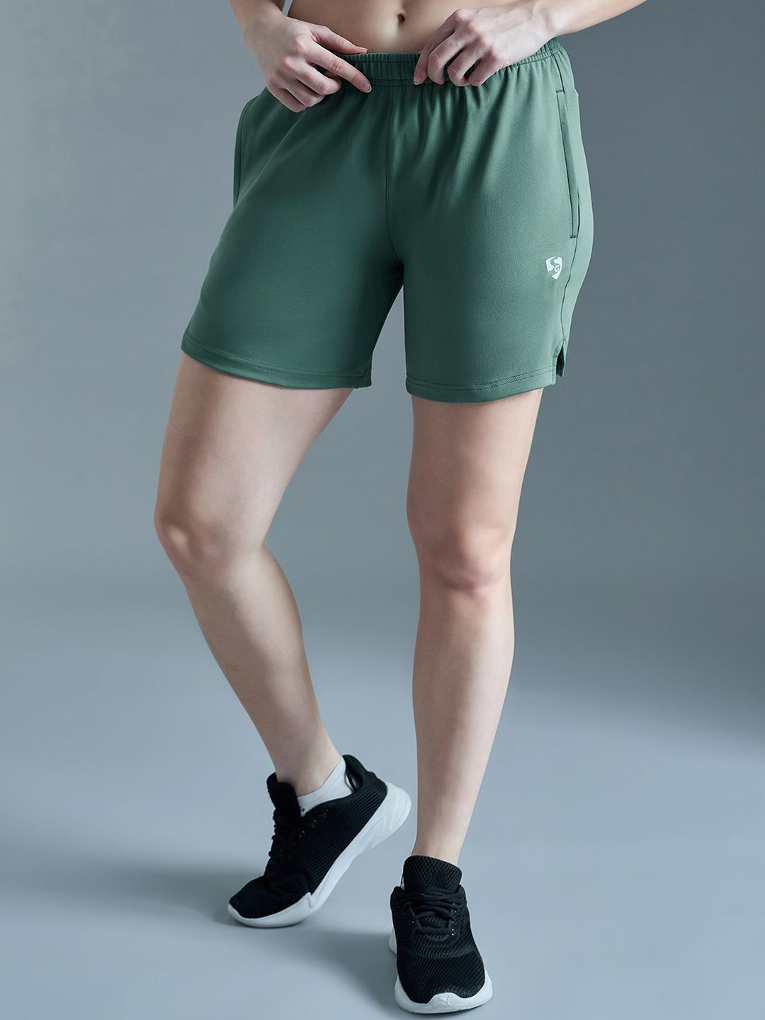 

SG Women Printed Sports Shorts, Green