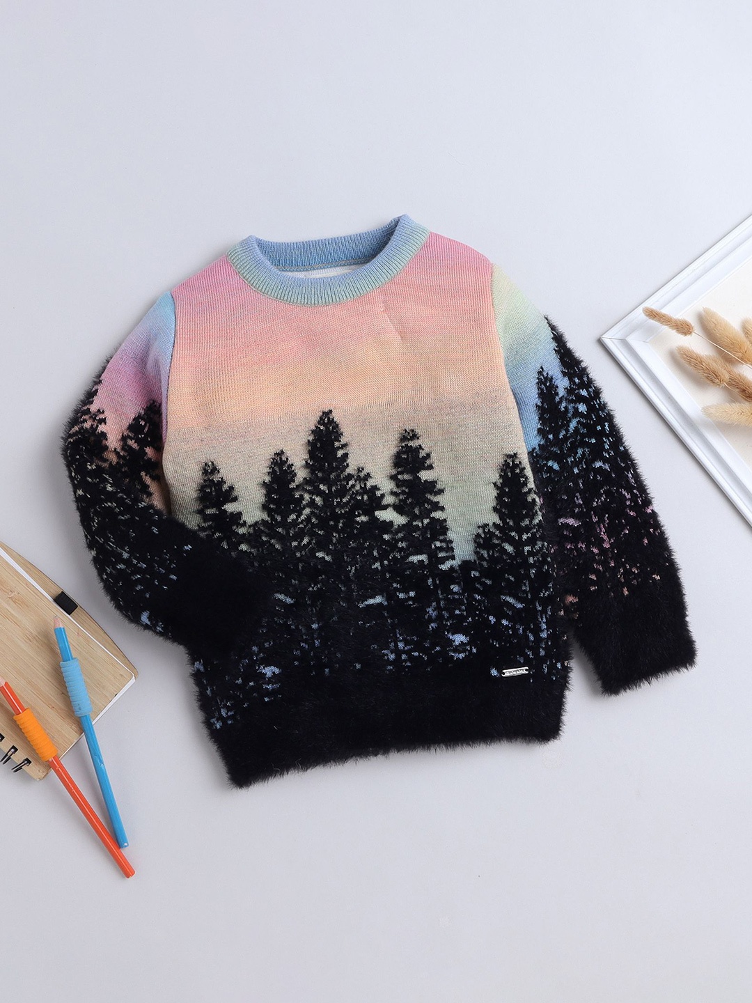 

Yellow Apple Boys Woollen Pullover, Blue