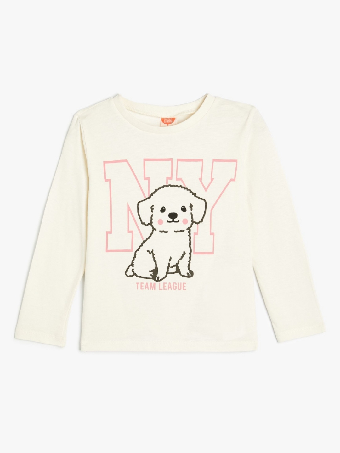 

Koton Girls Typography Printed Round Neck T-shirt, White