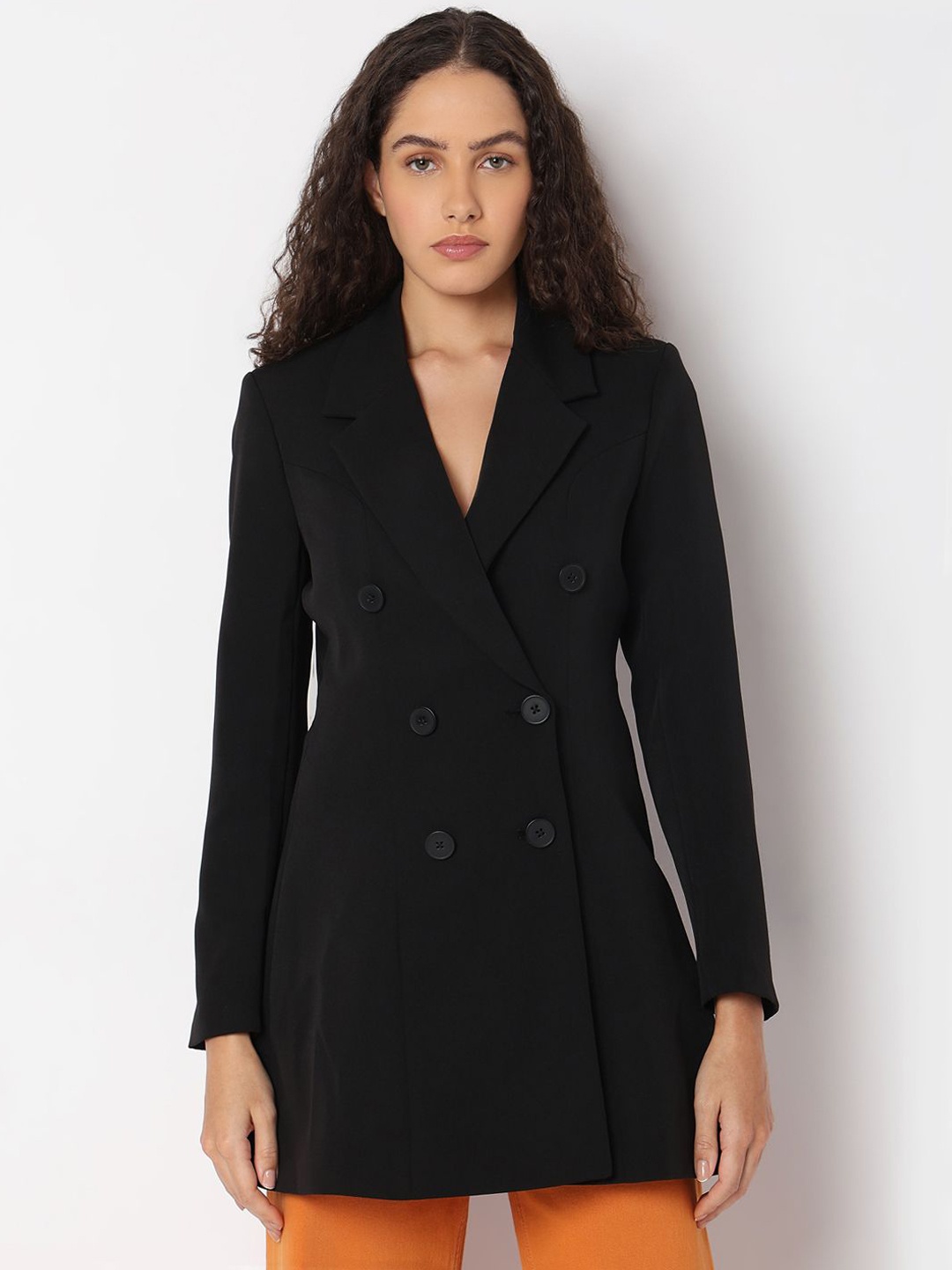 

Vero Moda Long Sleeve Double Breasted Blazers, Black