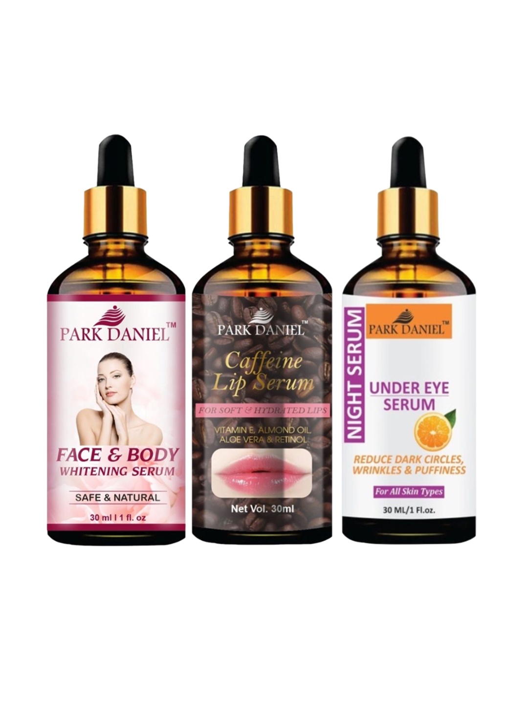 

Park Daniel Set of 3 Serum Combo - 30 ml Each, Multi
