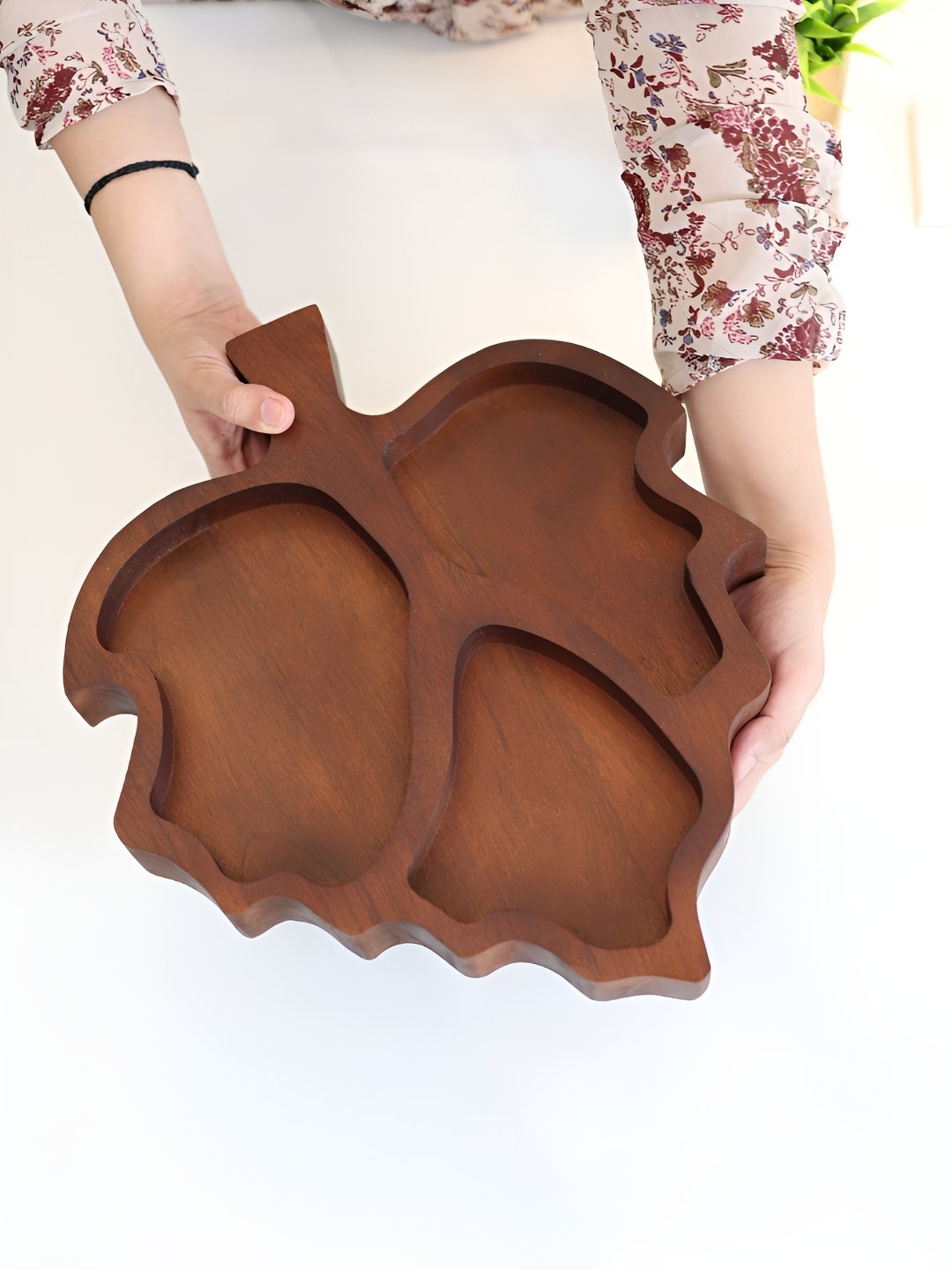 

Cinch Home Brown Wooden Easy to Clean Serving Tray