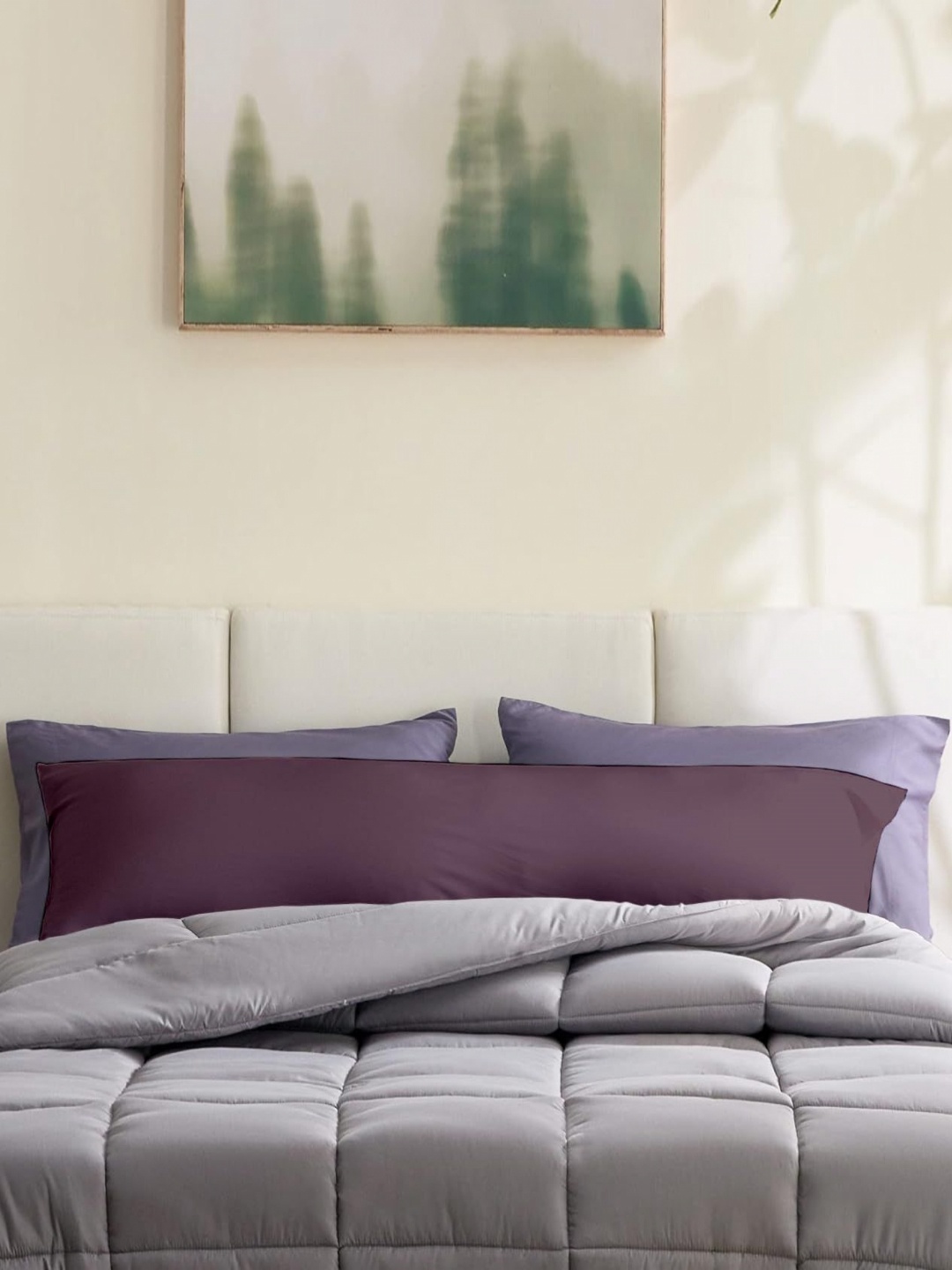 

Sleepino Violet 1 Pieces Solid Pure Cotton Rectangle Pillow Covers