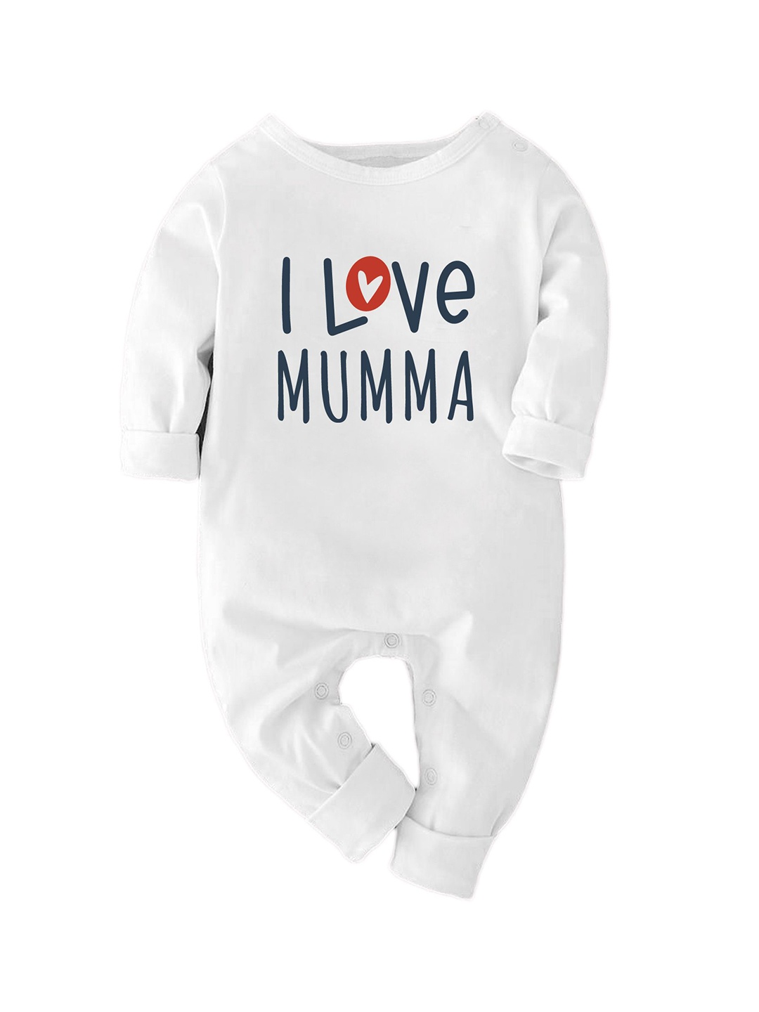 

Zeezeezoo Infants I Love Mumma Printed Pure Cotton Romper, White