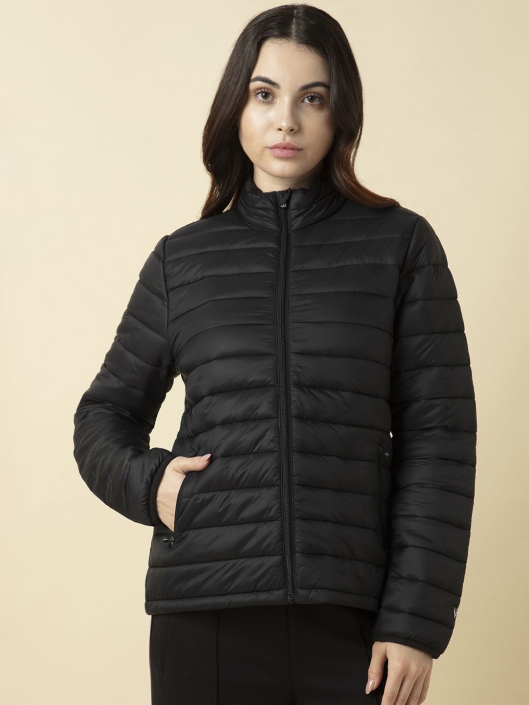 

Van Heusen Women Full Sleeves Puffer Jacket, Black