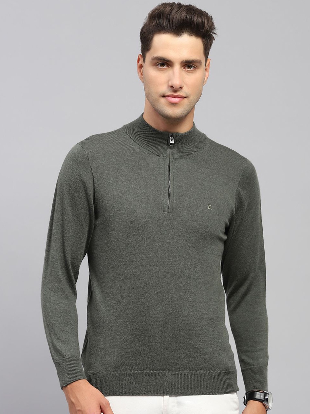 

Monte Carlo Men Woollen Pullover, Olive