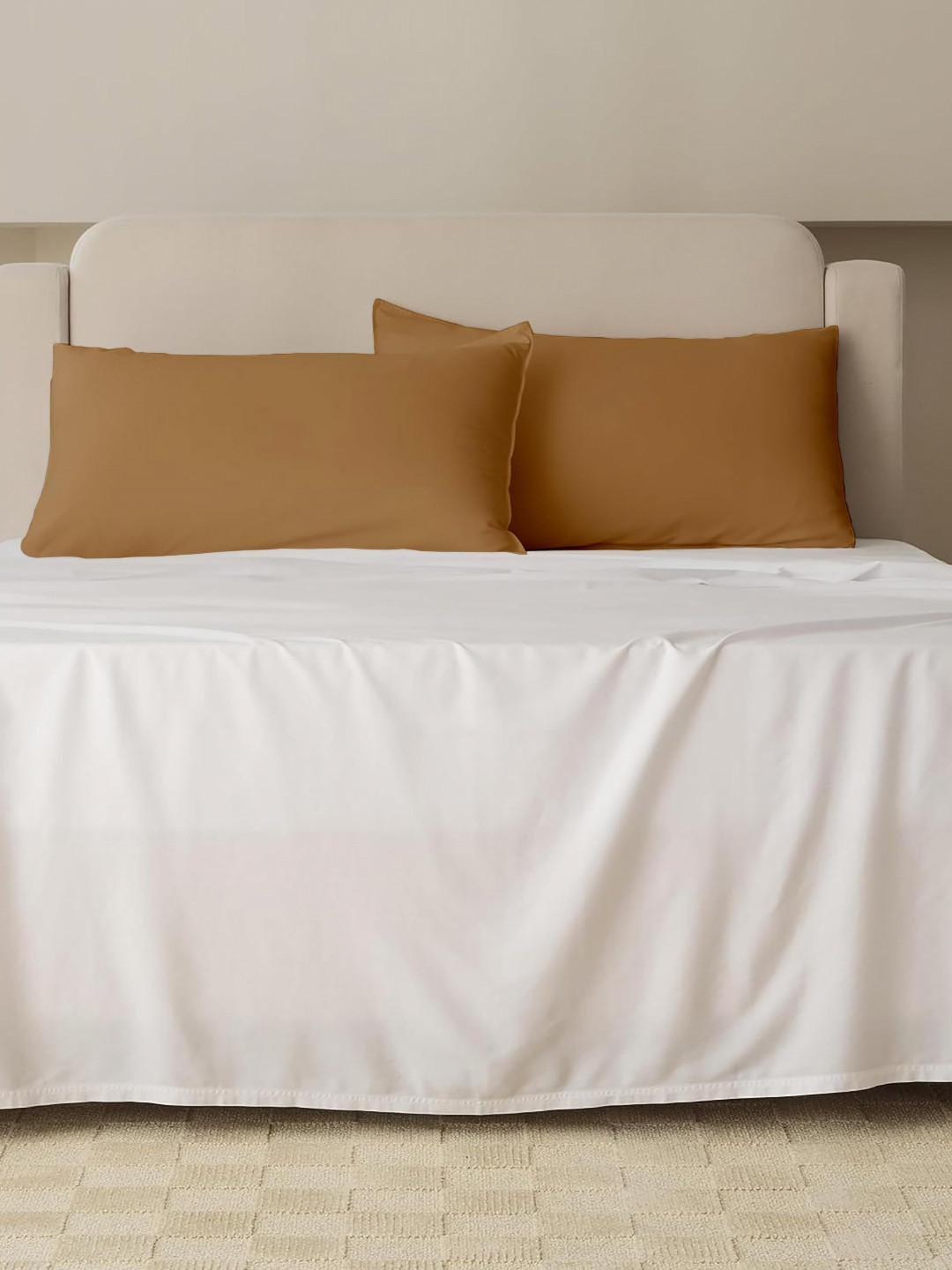 

Sleepino Beige 2 Pieces Solid Linen Rectangle Pillow Covers